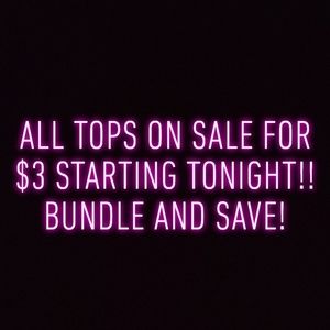All tops on sale!